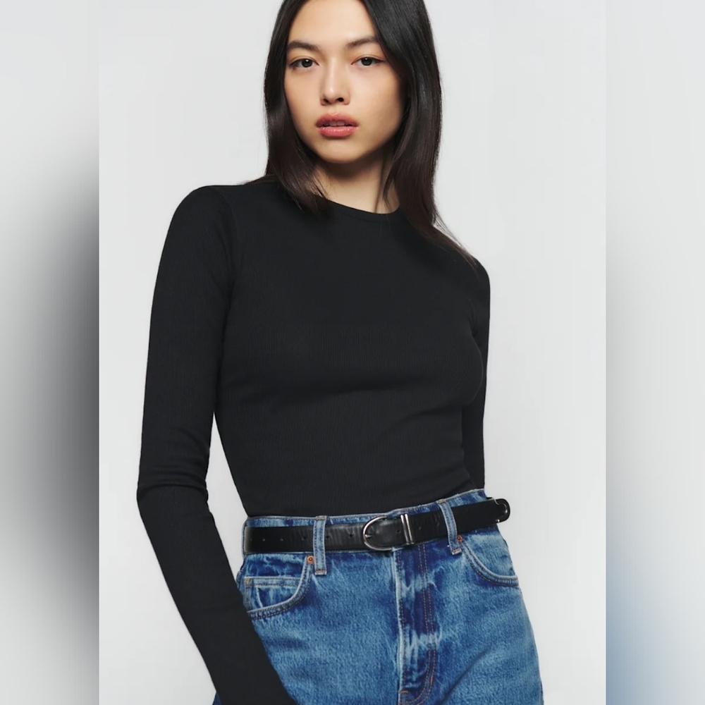 Reformation Black Davy Top
